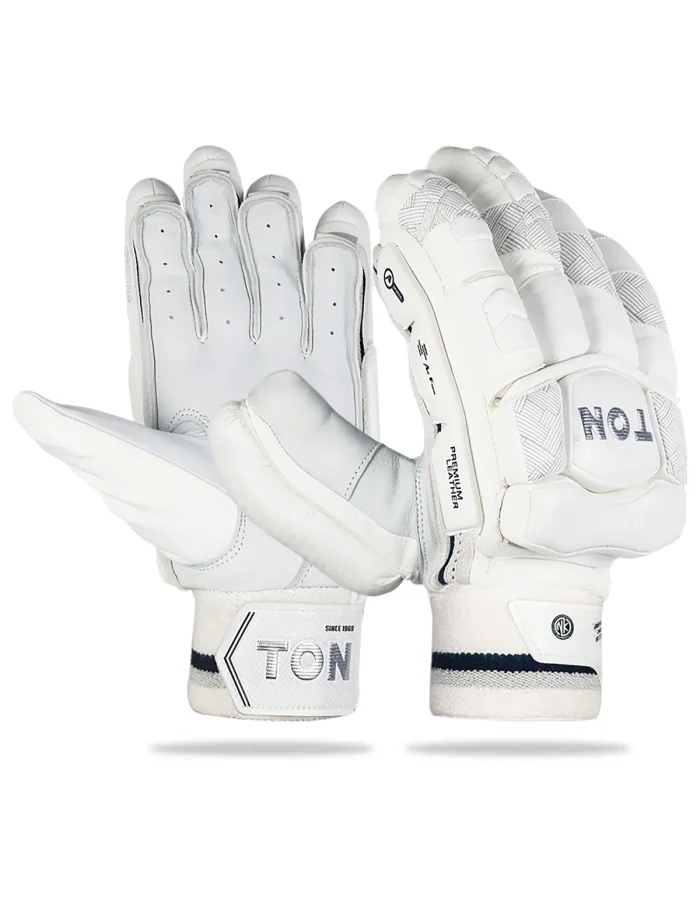 SS TON Test White Cricket Batting Gloves Adults